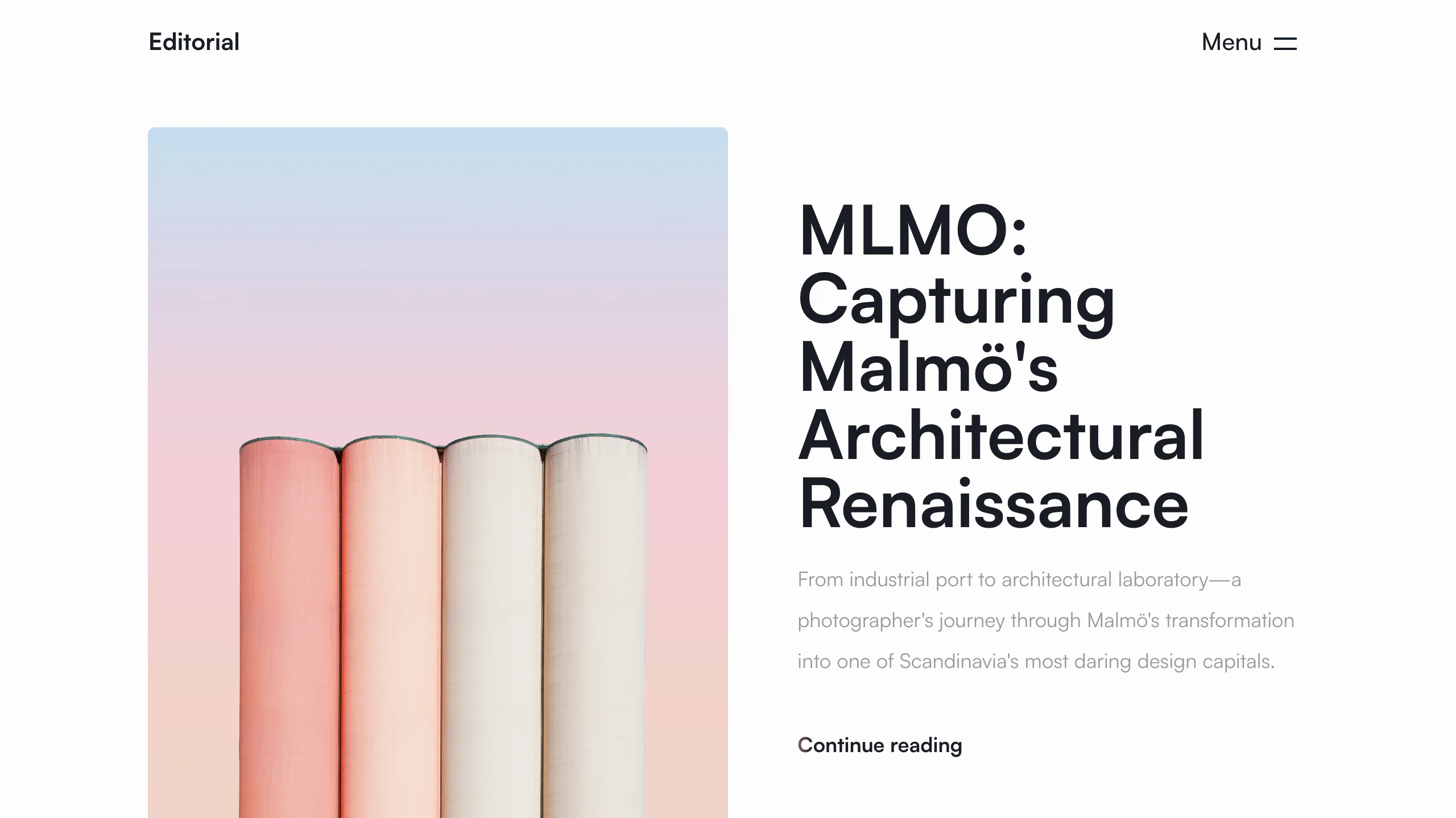 Screenshot of Architecture blog